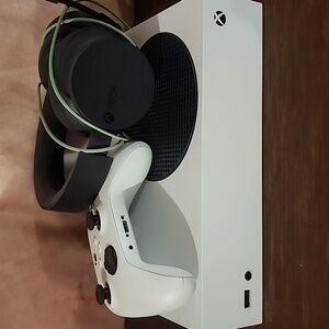 Xbox Series S console with Controller and Xbox headset